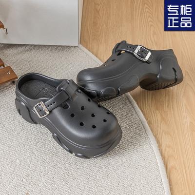 2025 New Height-increasing Hole Shoes Wear Seaside Beach Bag Head Slippers with One Pedal, and Women Wear Cool Slippers.