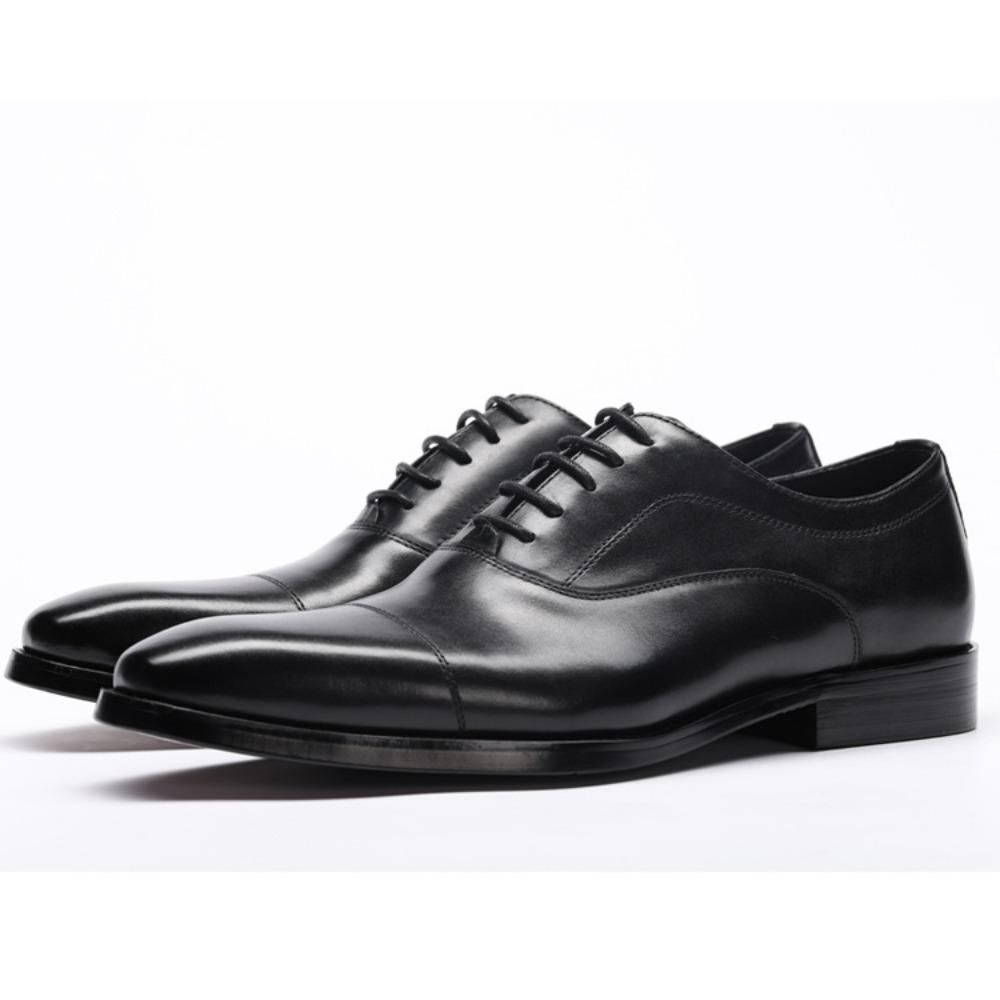 Men's Shoes Spring and Summer Business Dress Square Head Three Joints Men's Leather Shoes Men's Leather Sole Shoes Men's Trendy Shoes