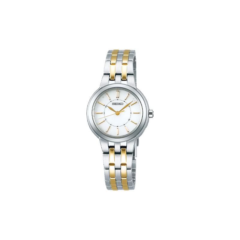 SEIKO Fashionable Photodynamic Luxury Solar Quartz Steel Strap Women s Watch White Dial SSDY035