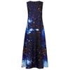 Women Plus Size Print Daily Casual Sleeveless Vintage Bohemian V Neck Maxi Dress