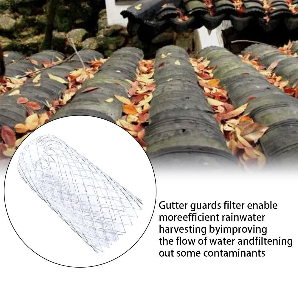Aluminum Leaf Drains Colanders Debris Roof Gutter Guard Filters Drain Net Cover Strainer