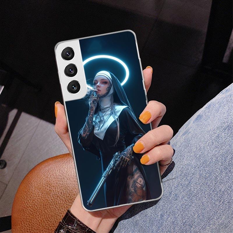 

Dark Demon Nun Phnoe Case for Samsung Galaxy S26 S25 Edge S23 S24 Ultra S22 Plus S21 S20 FE Unique Cover Soft Coque Galaxy S25 S Samsung S26 Ultra