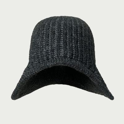 LOOKING4U The Cap Earflap Wire Knit Beanie Gray