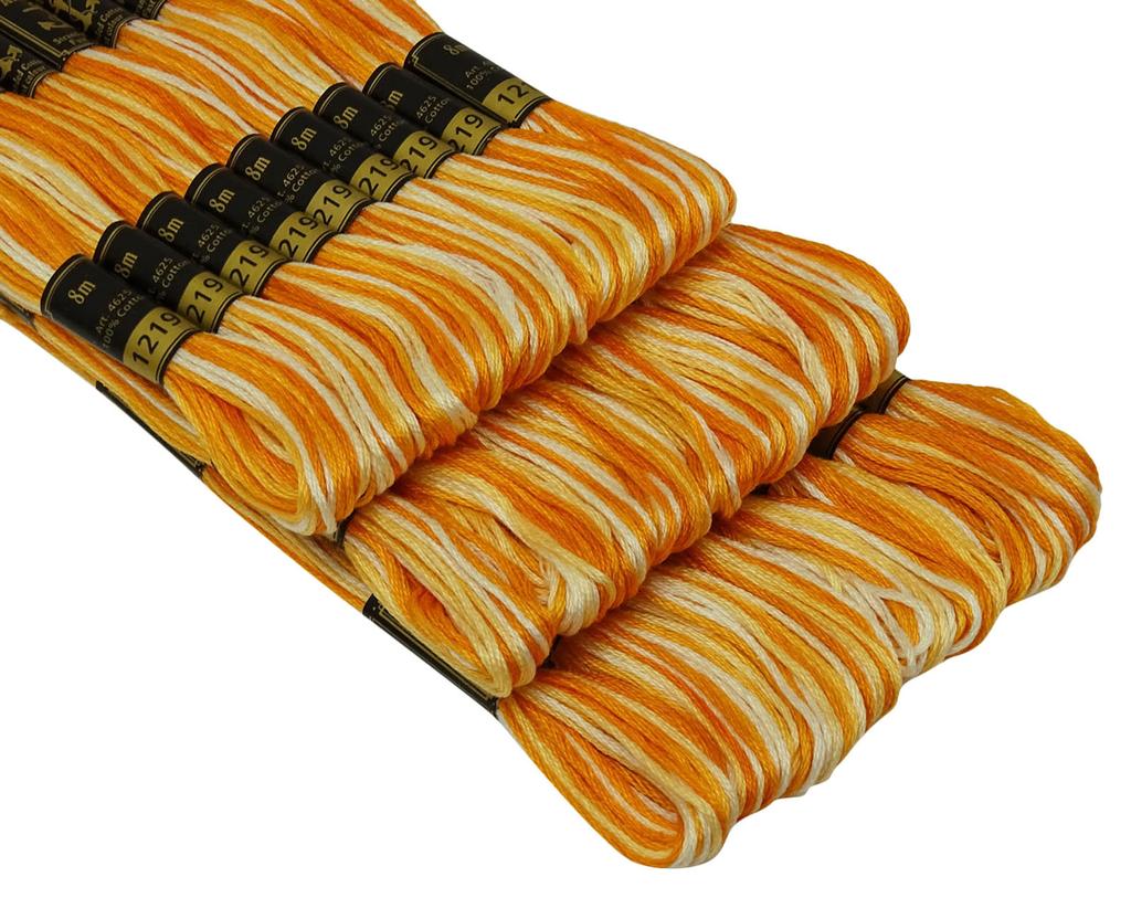 IBA Indianbeautifulart Ață dublă din bumbac cu șuvițe din punct de cruce pentru broderie manuală Ață dentară 25 frici-maro și