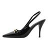 Mode High Heels Damen 2025 Frühling und Sommer Neu Eckiger Kopf Dünner Absatz Schwarz Lackleder Design Sinn Nische Französisch Net Red Einzel
