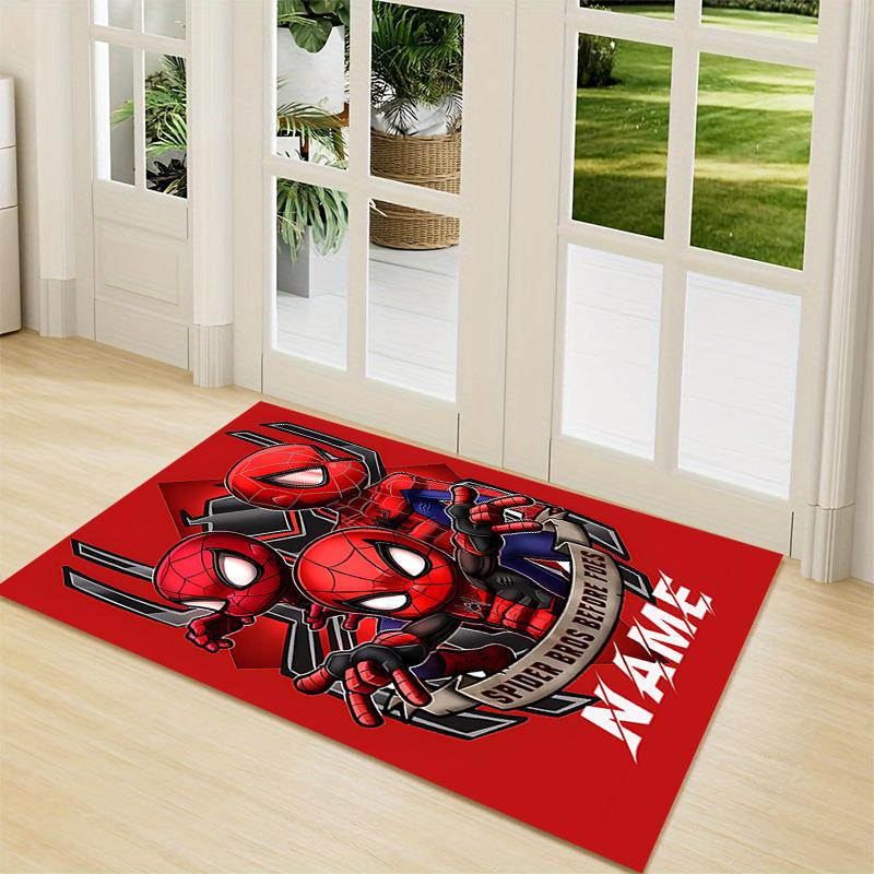 Custom Name "Spiderman Urban Adventure" Carpet Rug Customizable Soft Washable Anti-Slip Home Living Room Sofa Mats Personalized Rug. 09096