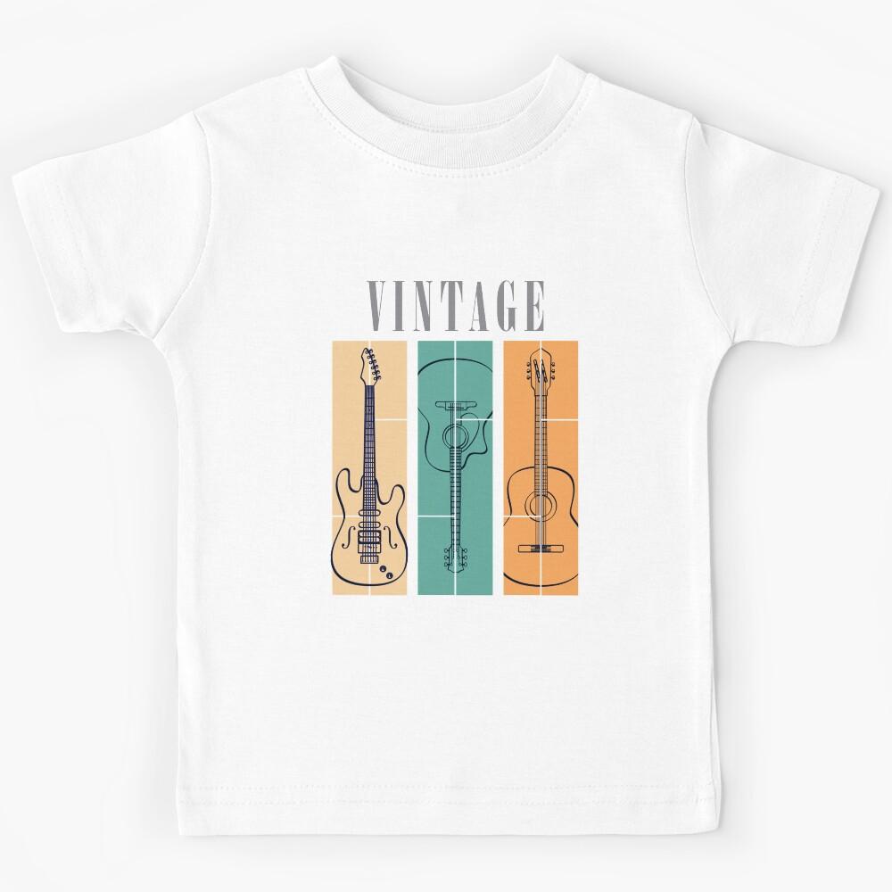 Vintage Rock Electric Guitar Kids T-Shirt 110