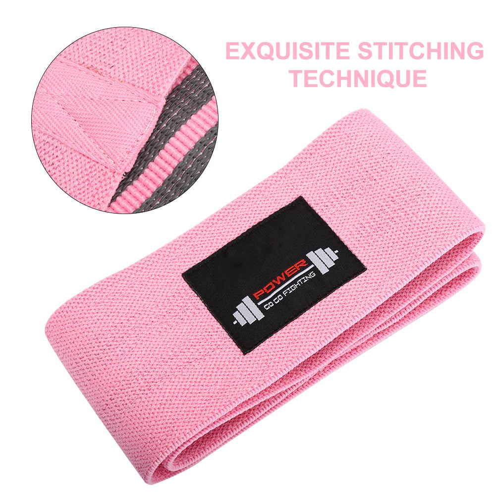120Lbs Resistance Loop Exercise Bands Legs Butt Hip Yoga Fitness Workout Stretch Band Pink L