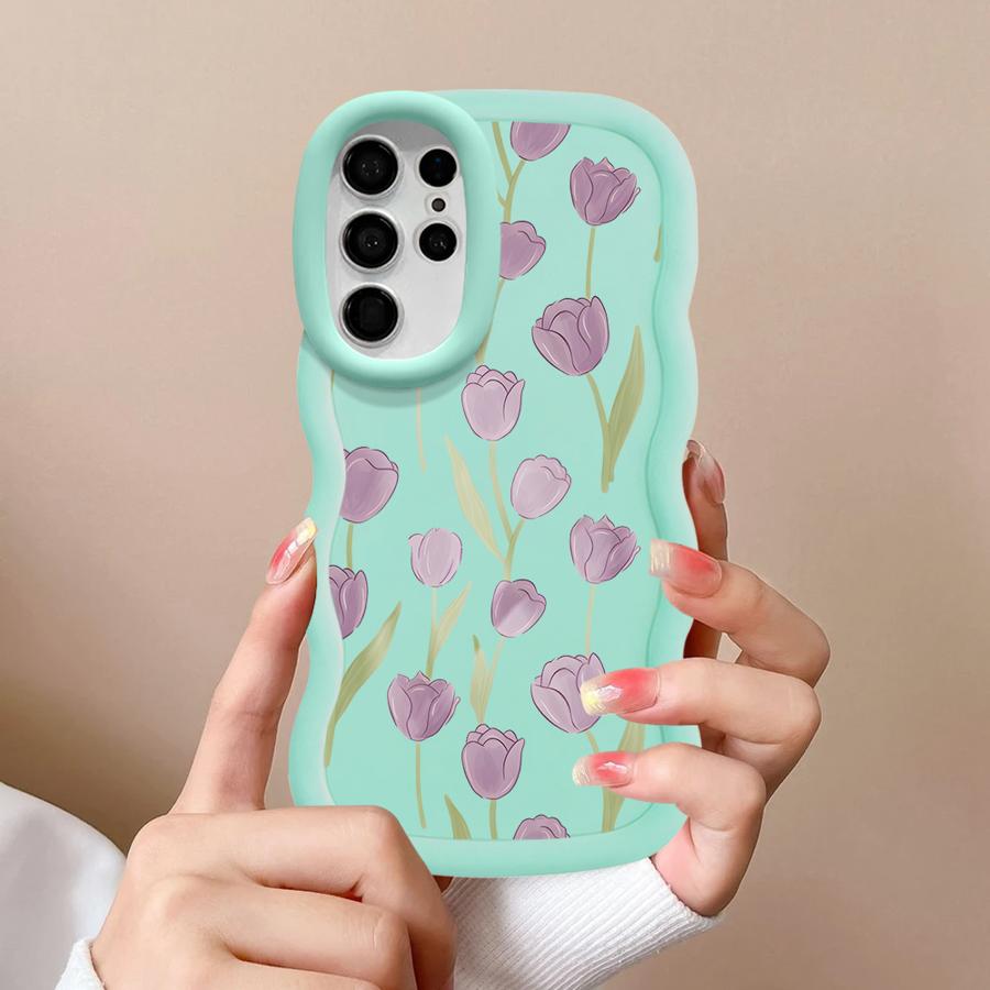 Simple Flower Case for Samsung Galaxy A26 S23 Plus S21 A25 S20 FE S24 S22 Ultra S25 Soft Phone Cover A54 A36 A34 A24 A35 A55