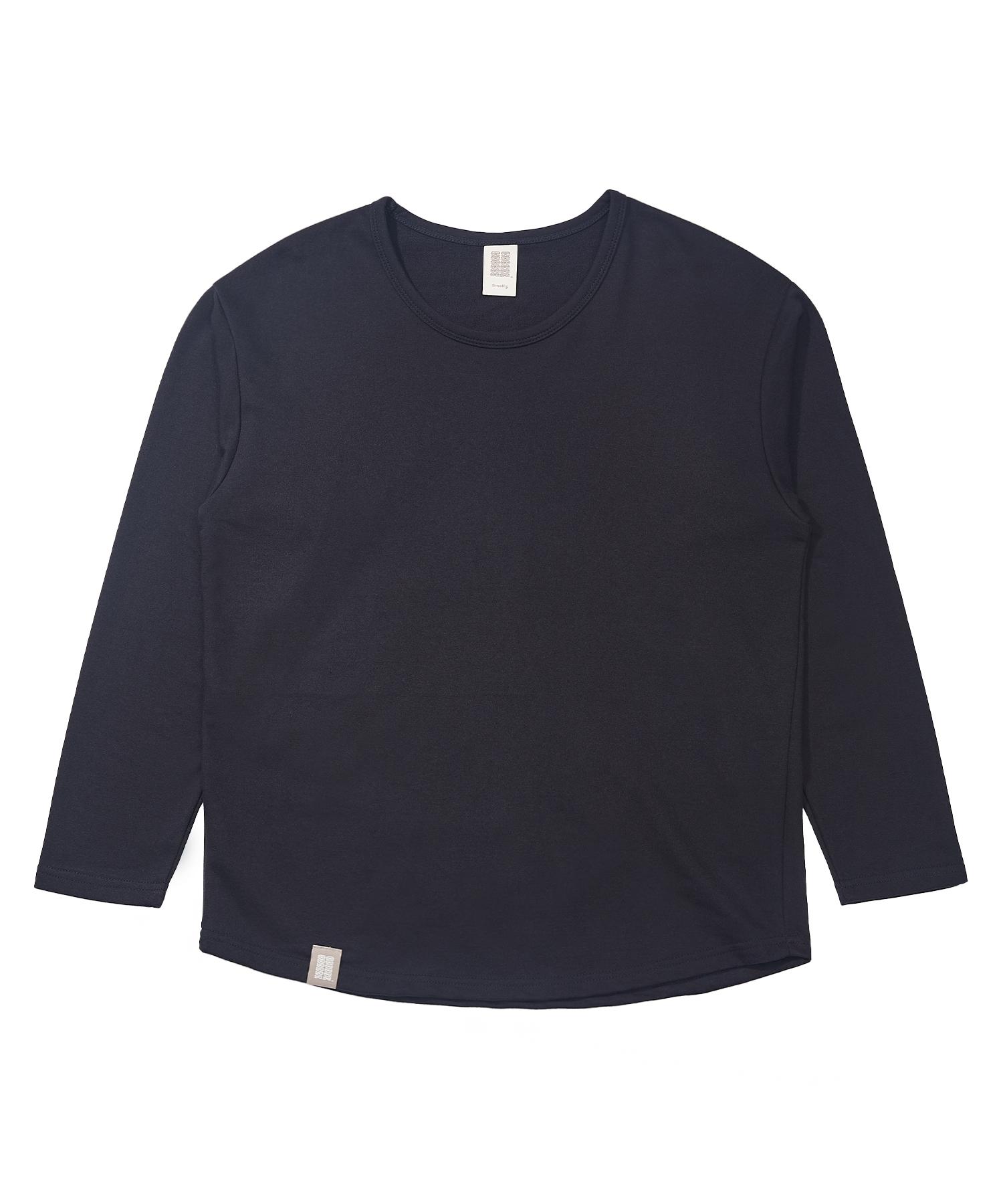 A Nothing Essential Pleat U-Neck Tee (Black) S