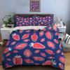 Strawberry pattern background Print Bedding Set 1 Duvet Cover 2 Pillowcases for Adult and Children Luxury Gift Full Size
