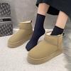 Cotton shoes warm and velvet 2025 short boots Northeast versatile thick-soled winter snow boots women's new models are thickened and cold-resistant