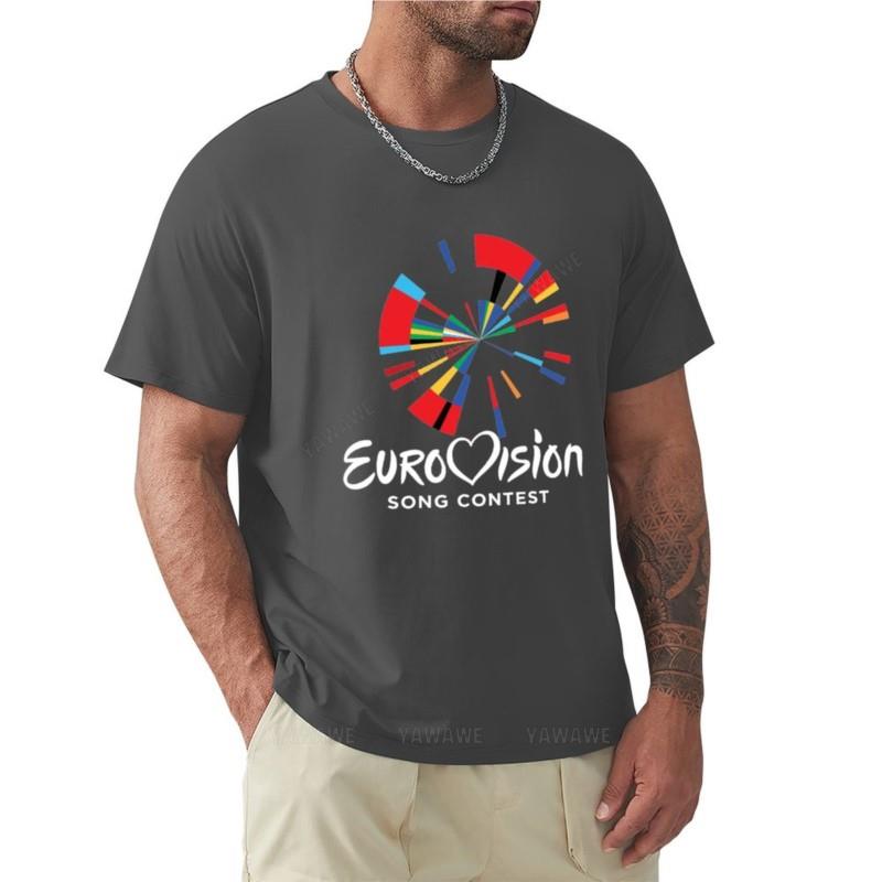 tshirt man summer tees eurovision song contest classic logo T-Shirt summer clothes Blouse men clothing
