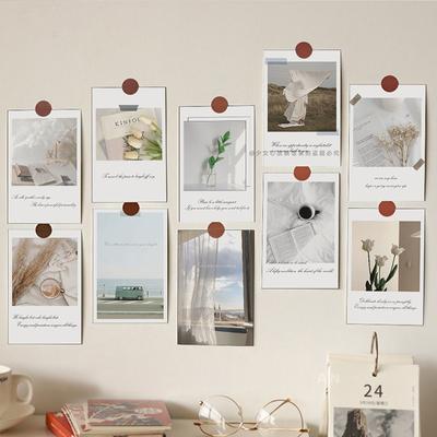 10PCS Photo Wallpaper for Wall Aesthetics Painting Creative Photo Props Nordic Artistic Atmosphere Postcards Decorative Card