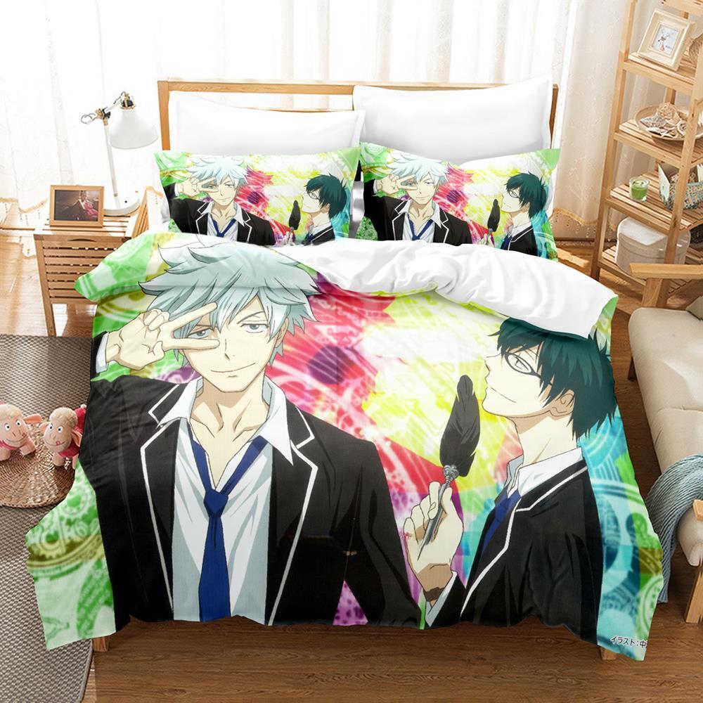 Yamada-kun och de sju häxorna Sängkläder Tecknad Anime tredelat set Vuxen Barn Sovrum Påslakanset 3D Kawaii Flickor