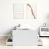 Bed Frame with Headboard and Footboard White 100x200 cm