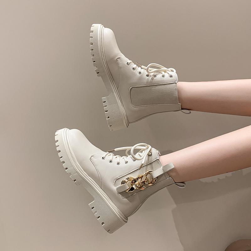 Fashion Women's Winter Fashion Boots Side Zip Round Head Keep Warm Women Shoes Middle Follow Square Heel Outdoor Leisure Comfortable