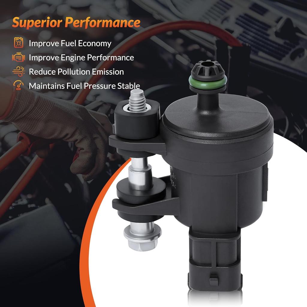 Vapor Canister Purge Valve Solenoid EVAP Compatible For Chevy Equinox, Camaro, Colorado, Traverse, Impala Volt & GMC Acadia, Terrain, Canyon & Buick
