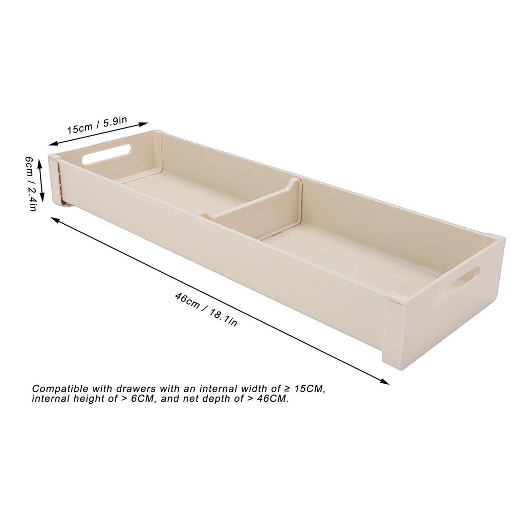 Kitchen Drawer Organizer with Adjustable Divider Aluminum Anti Slip Silverware Drawer Organizer Cutlery Tray For Forks Bowls