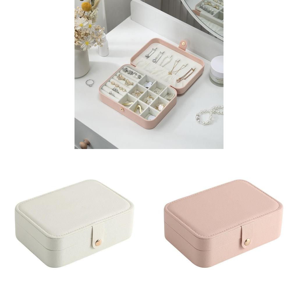 Jewelry Storage Box With Leather Material For Gift Travel And Wedding Use