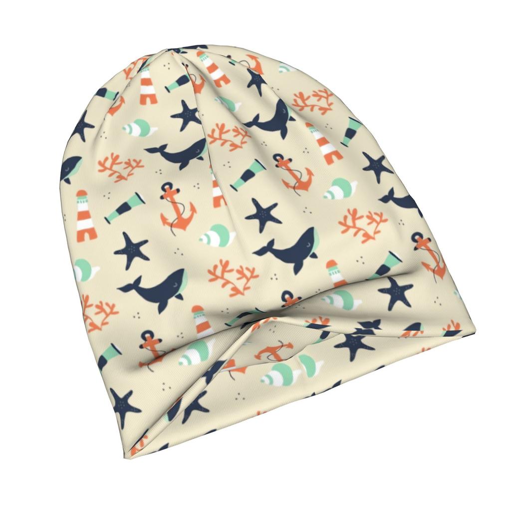 ZLIENSZUS Adult Nautical Yacht & Cruise Beanie Hat - Nautical Yacht with Yacht Patterns, Warm Winter Suitable for Streetwear, Layering for Fall Winter