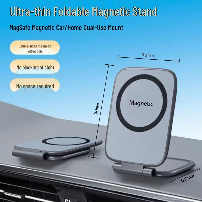 Magnetic 360° Rotating Car and Desktop Phone Holder with Vacuum Suction Cup