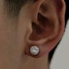 Trendige 925er Sterling Silber Nadelohrringe für Herren Schmuck Charmante Kristall Schwarze Ohrringe Männliche Piercing Accessoires