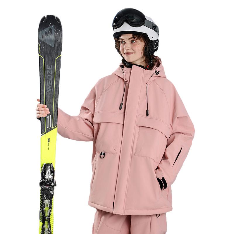 Warm Ski Suit for Men and Women Outdoor Breathable Insulated Snow Suit Warm Snowboarding Suit Waterproof Windproof Skiing Jacket and Ski Pants Set