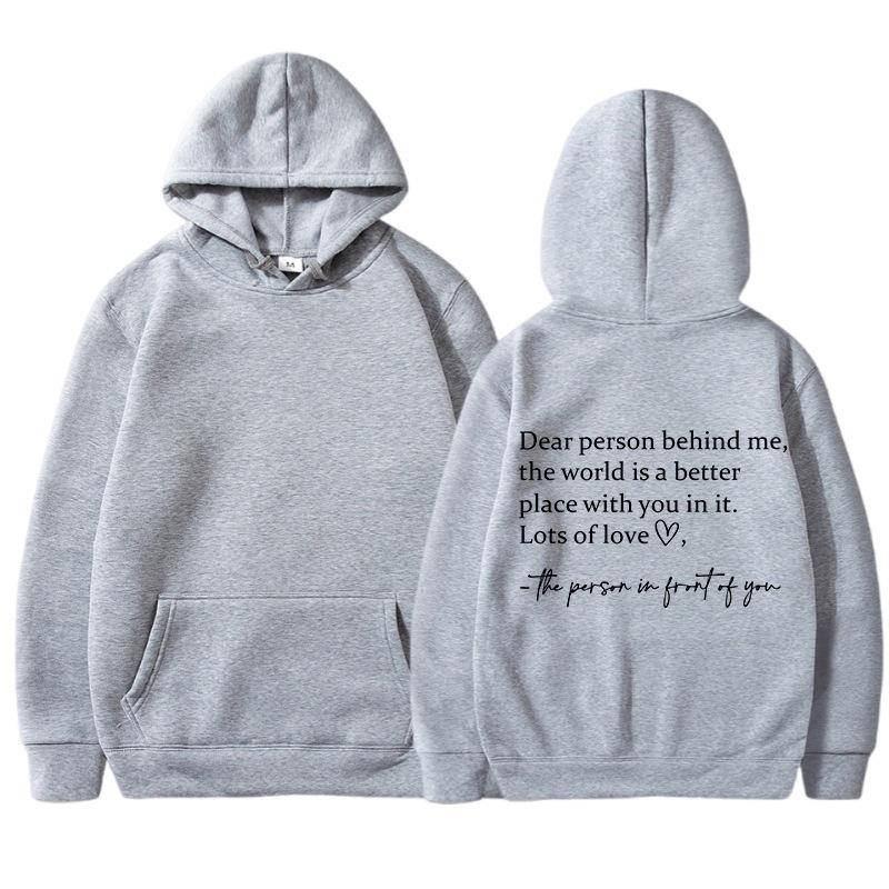 Plus Size XS-5XL European & American Drop Shoulder Hooded Sweatshirt