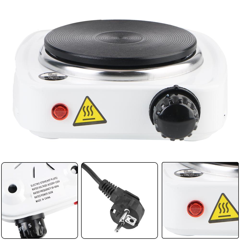 500W 220V Multifunctional Kitchen Appliance EU Plug Hot Cooker Plate Universal Milk Water Coffee Heating Furnace Mini Electric Heater Stove