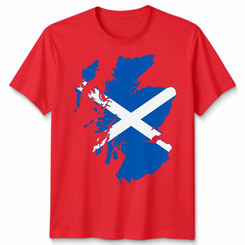 Scotland Flag Slash Unisex T Shirt Scottish Football Rugby Fan Gift Idea Tee