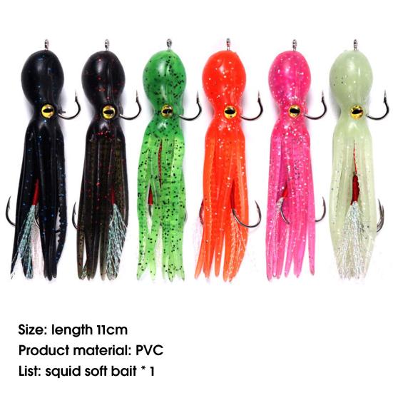Fishing Lure 3D Eyes Far Throwing Distance Lightweight Sharp Portable Durable Squid Bait Angling Supplies