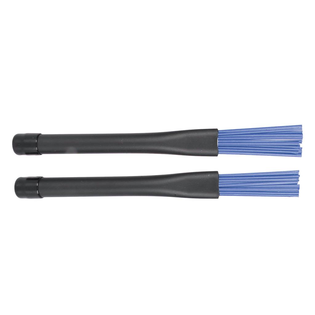 2pcs Retractable Brushes Professional Nylon Brushes Set with Rubber Handles for Rock Band Country Music Folk mers