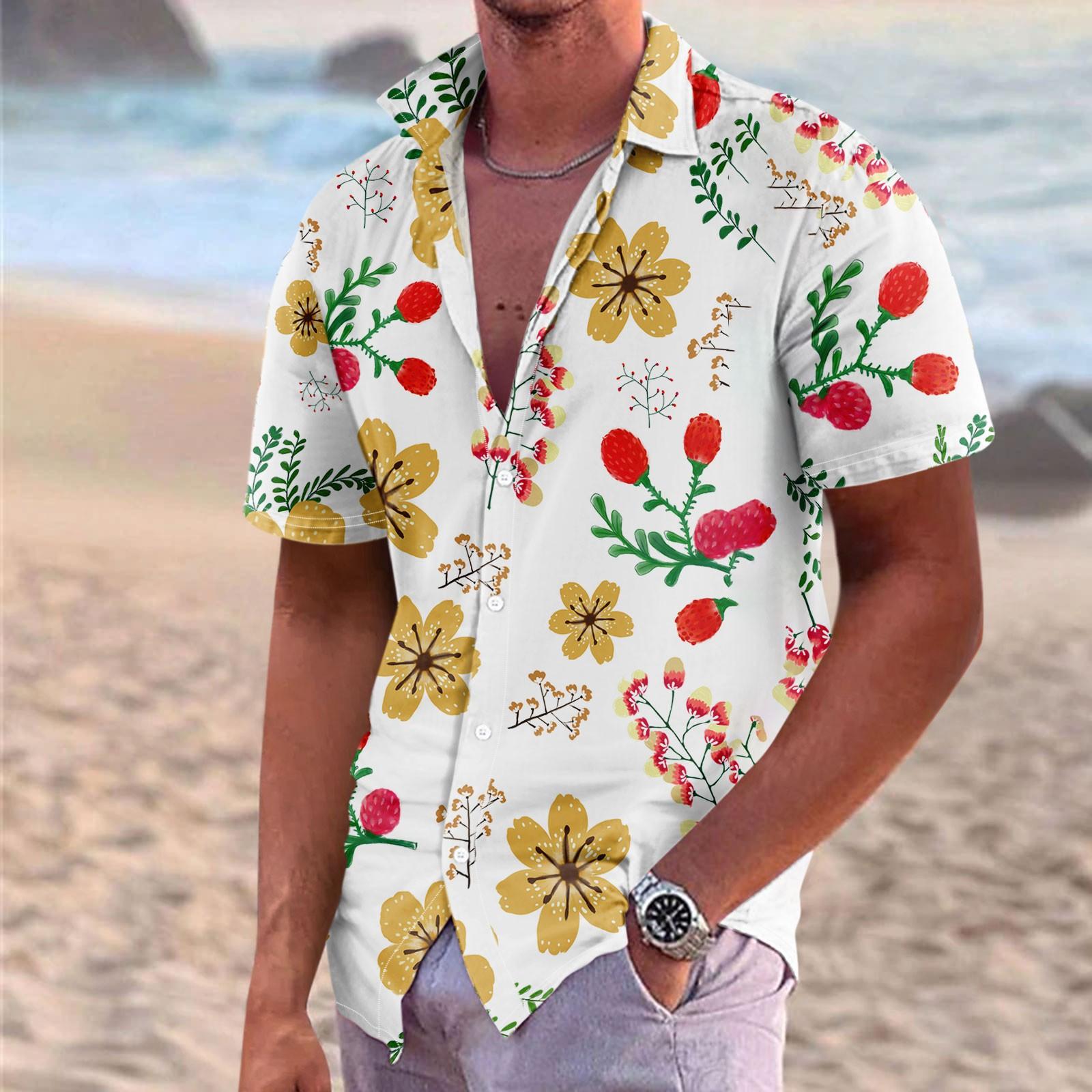 

Гавайская рубашка для мужчин, мужские винтажные рубашки для боулинга на пуговицах, летняя пляжная рубашка с коротким рукавом XXL
