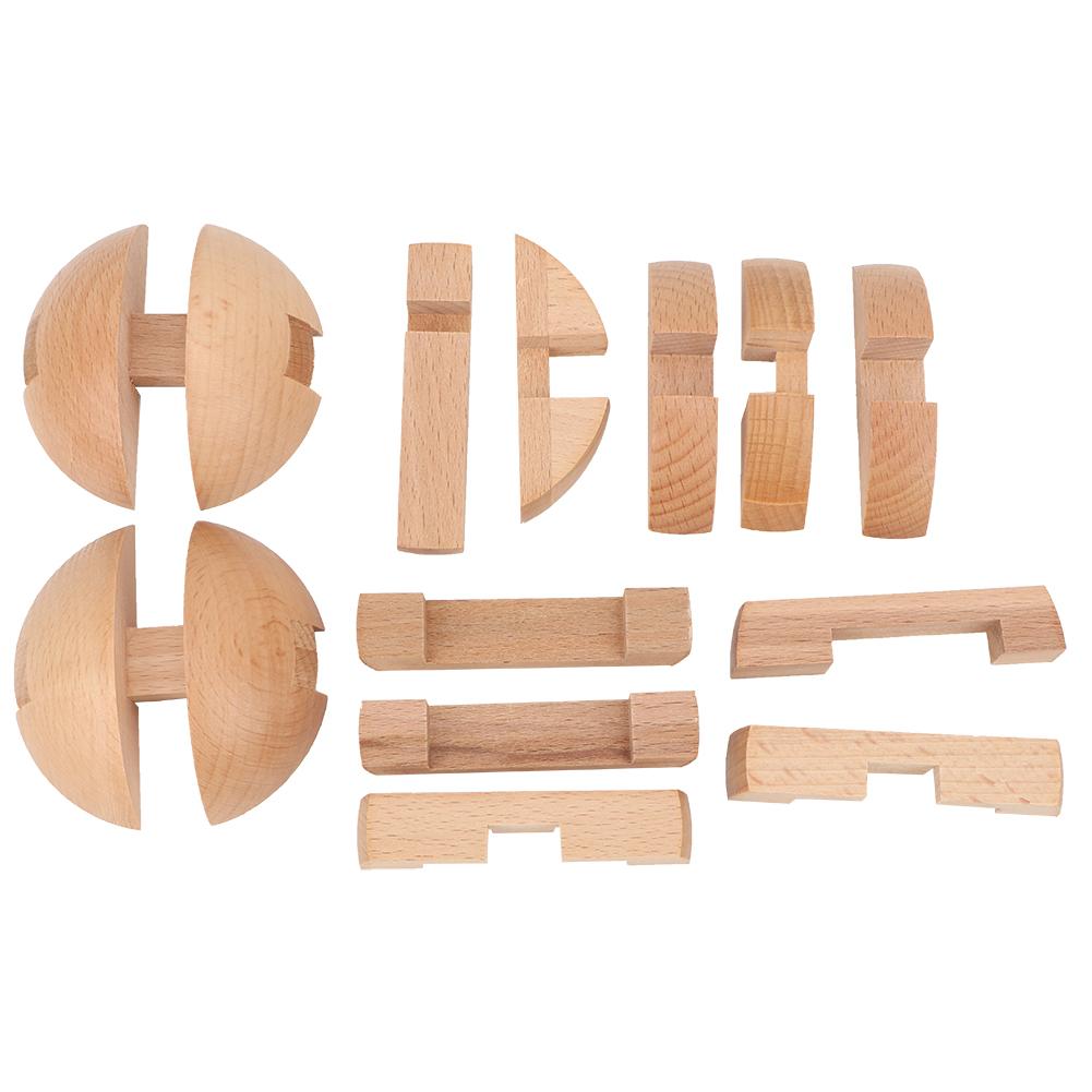 Tre Barn Intelligent Puslespill Låsekule Byggekloss Pedagogisk Leke