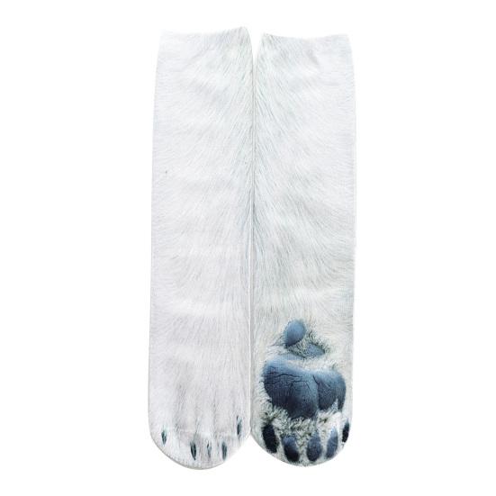 40cm Adult Unisex Warm Double-Side 3D Print Animal Foot Hoof Paw Simulation Sock