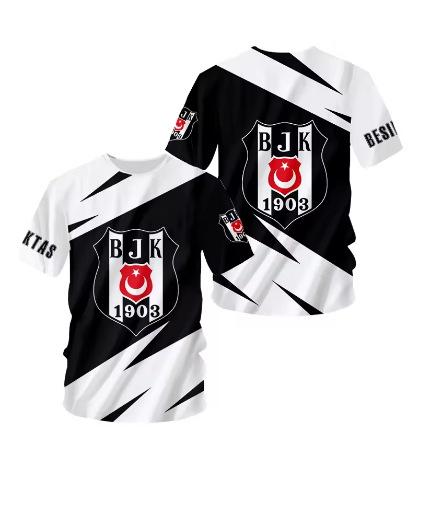 Turkey Besiktas Istanbul Football T-Shirt 3D Printed Summer Y2K Graphic T-Shirt Extra Large