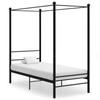 Day and Night - Day and Night Canopy Bed Frame Without Mattress Black Metal 90x200 Cm