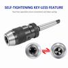 Geevorks Heavy-duty Self-tightening Drill Chuck with Handle Integrated   Keyless Chuck MT-B16 1-16mm Clamping Range B16 MT2 Self-Tighten fo
