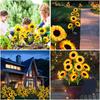 Sunflower Solar Lights Outdoor Garden Decor, Uppgraderad 1 Pack Solar Garden Lights med 3 Solros Lights, Vattentät Solar Outdoor Lights