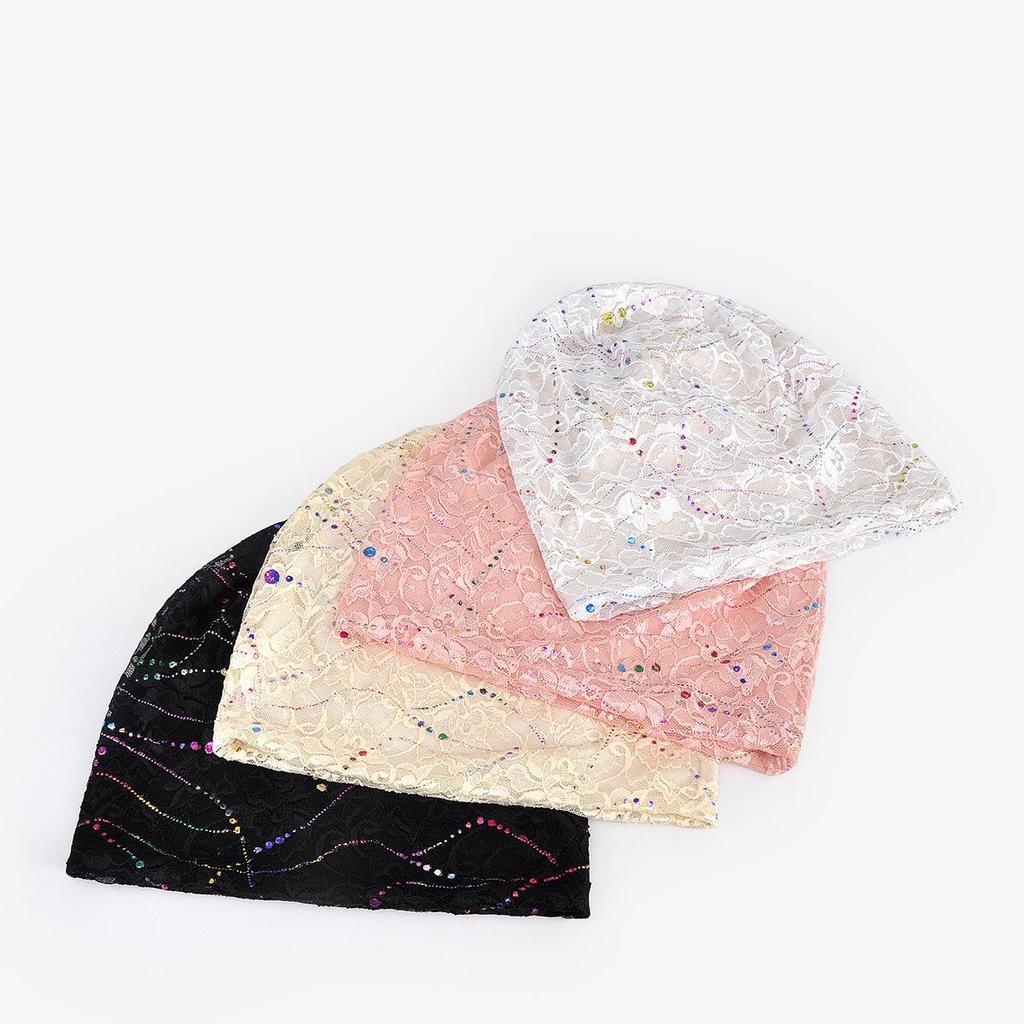 Breathable Double-Layer Lace Head Wrap for Women - Sun Protection Fashion Hat for Spring/Summer