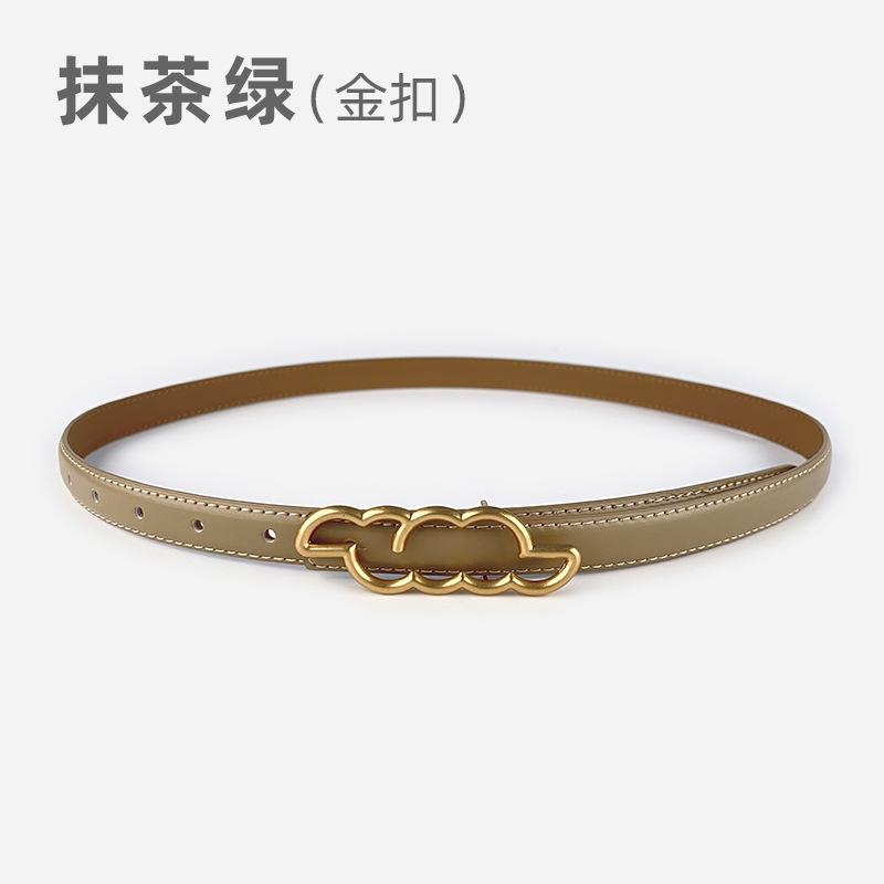 

1.8Cm Women S Leather Thin Belt With Casual Pants Short Skirt Jeans Belt 105cm