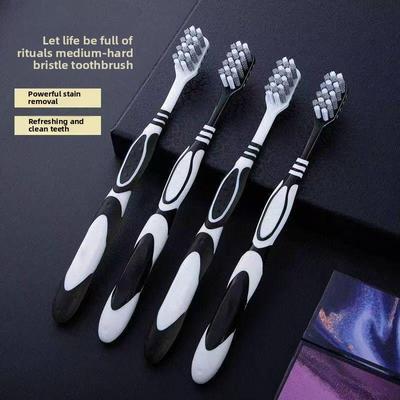 Medium Hard Bristle Toothbrush for Home Use with Ergonomic Design and Powerful Stain Removal