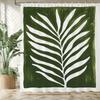 Modern Minimalist Art Leaves Pattern Shower Curtain Bath Curtain Plant Printed Bathroom Curtains For Home Decoration Curtain