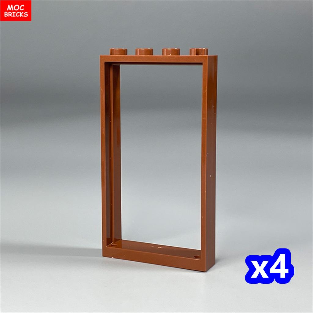 MOC Bricks Door 1x4x6 Window Fence Gate DIY Garden House Architecture Accessories Building Blocks Children's Toys