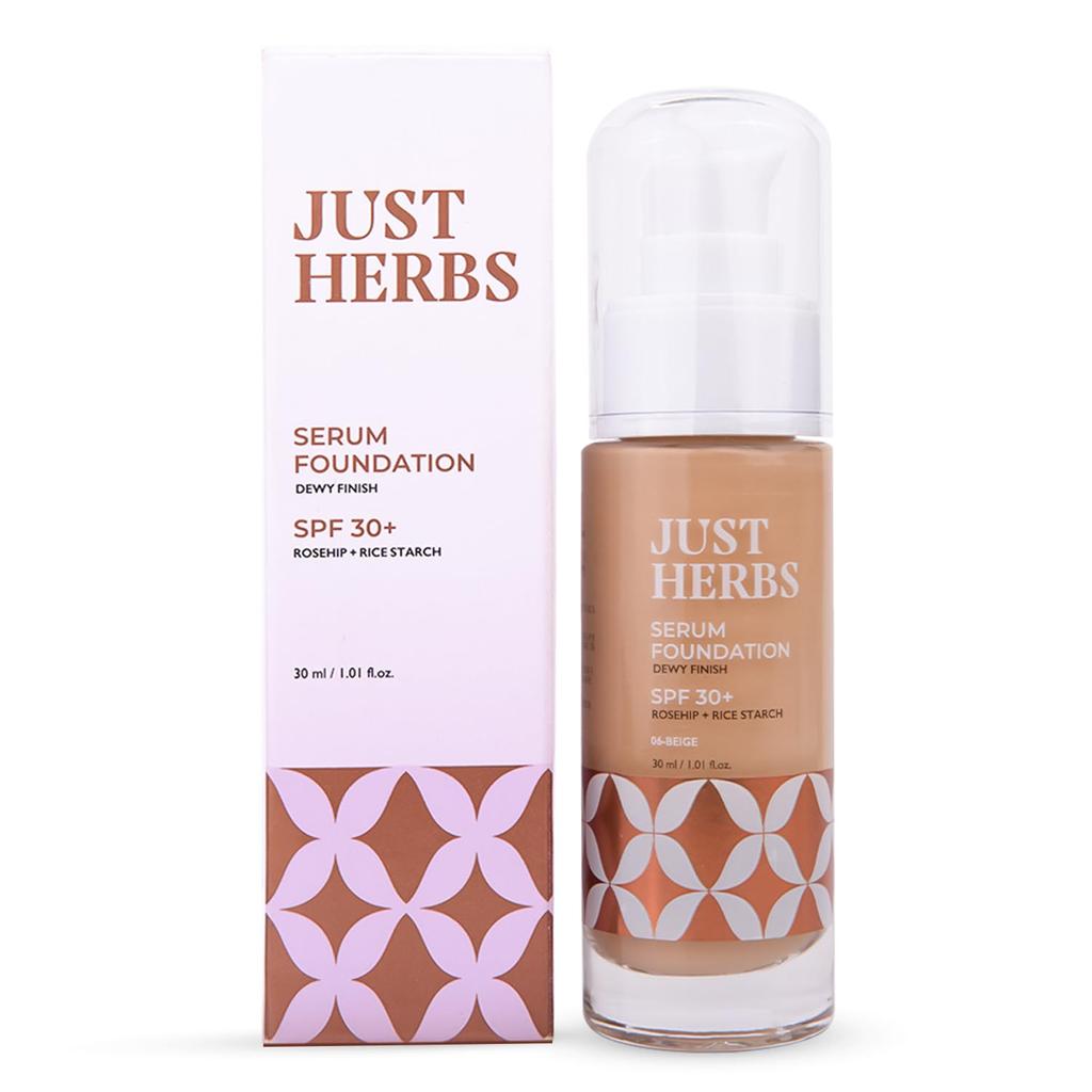 Serum Foundation For Face Makeup With SPF30+ Dewy Finish Full Coverage Waterproof, Sweatproof Foundation For All Skin Types (Natural)