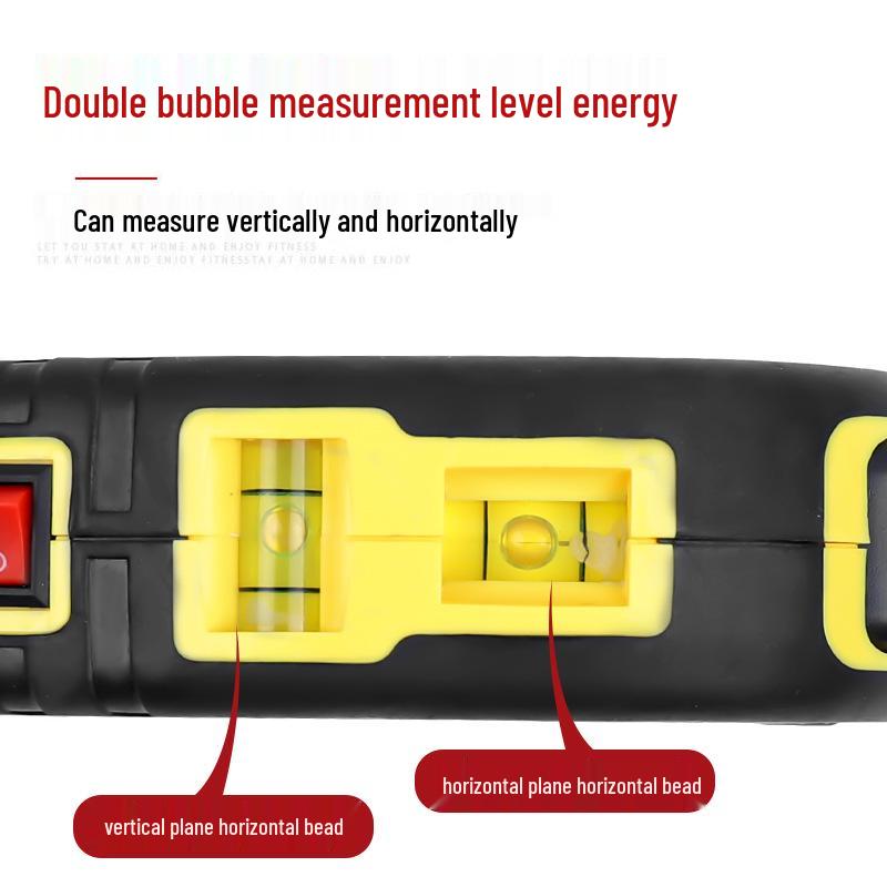 Kompakte Multifunktions-Laserwasserwaage mit Maßband
