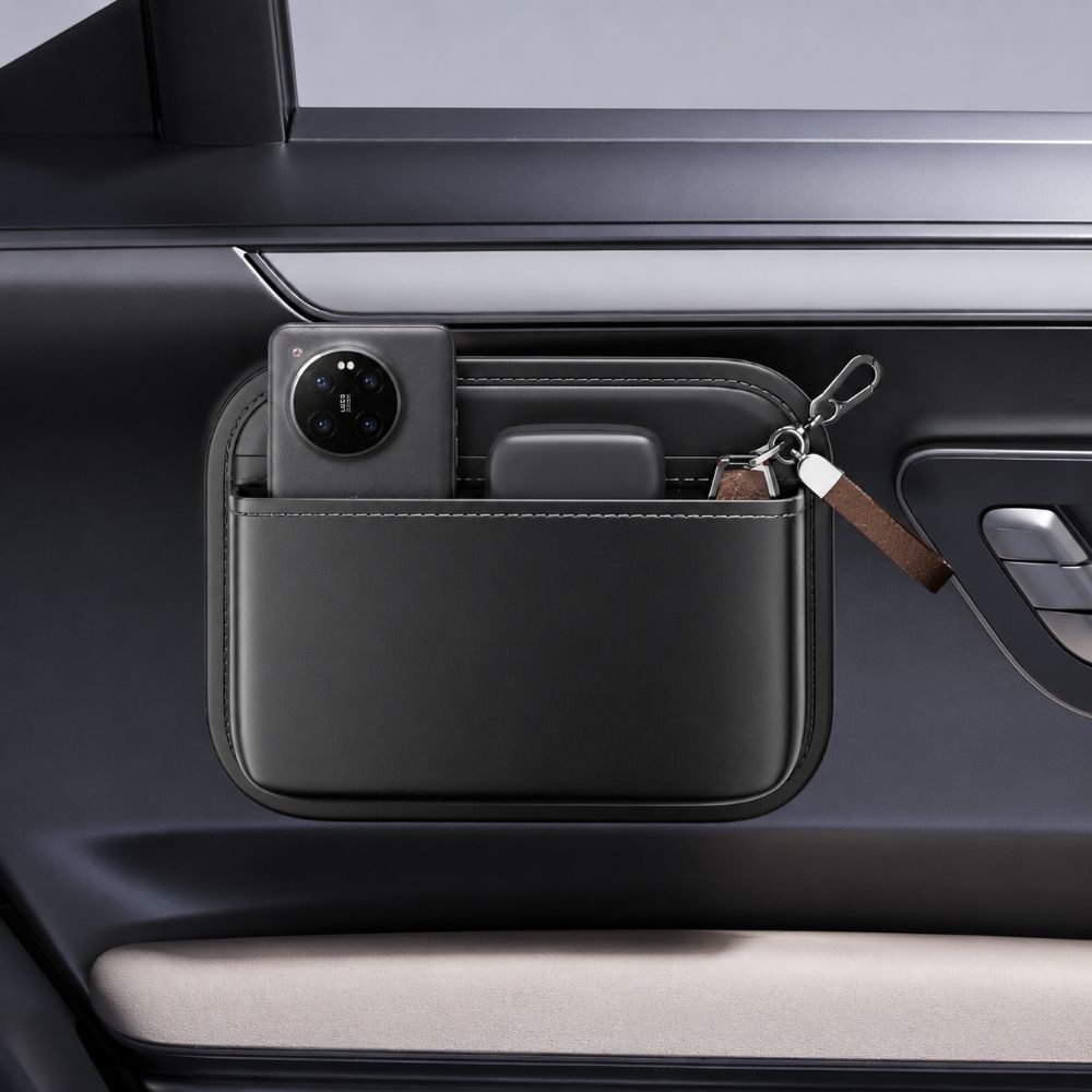 Self-adhesive Side Pocket Organizer PU Leather Car Seat Organizer Car Storage Bag Car Accessories
