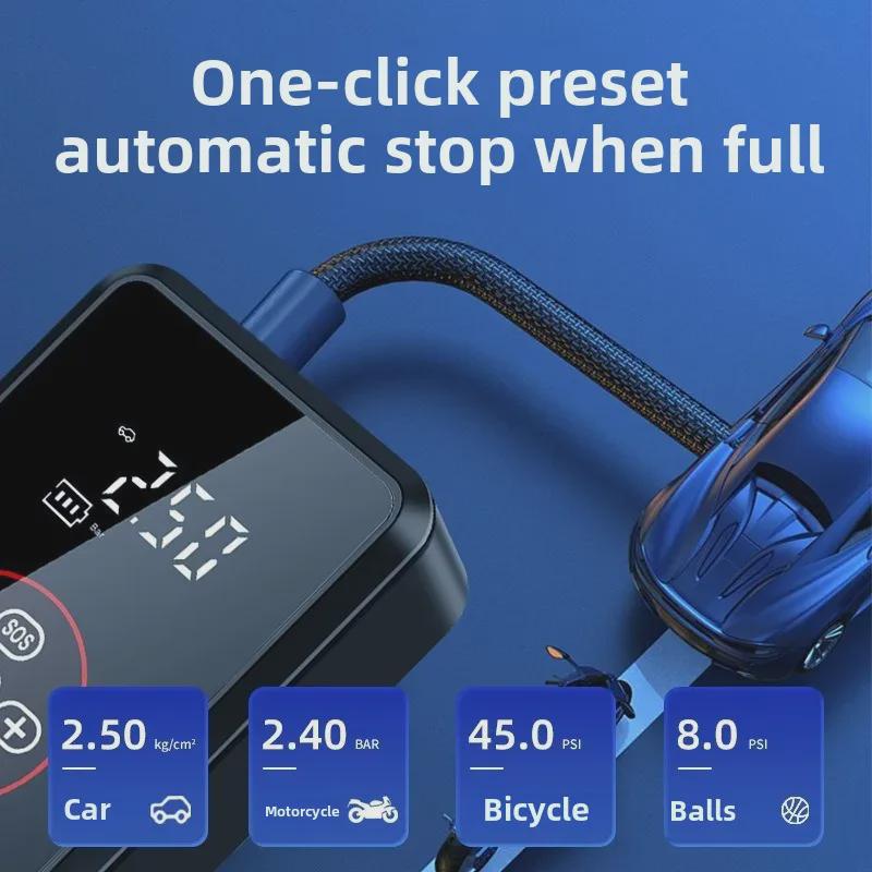 Pompă de aer pentru anvelope auto digitală wireless mini portabilă