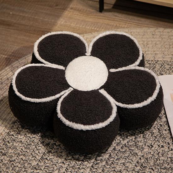 Flower Plush Pillow Soft Sofa Back Cushion Winter Warm Floor Cushion Hip & Waist Protective Stuffed Chair Seat Cushion Decorative